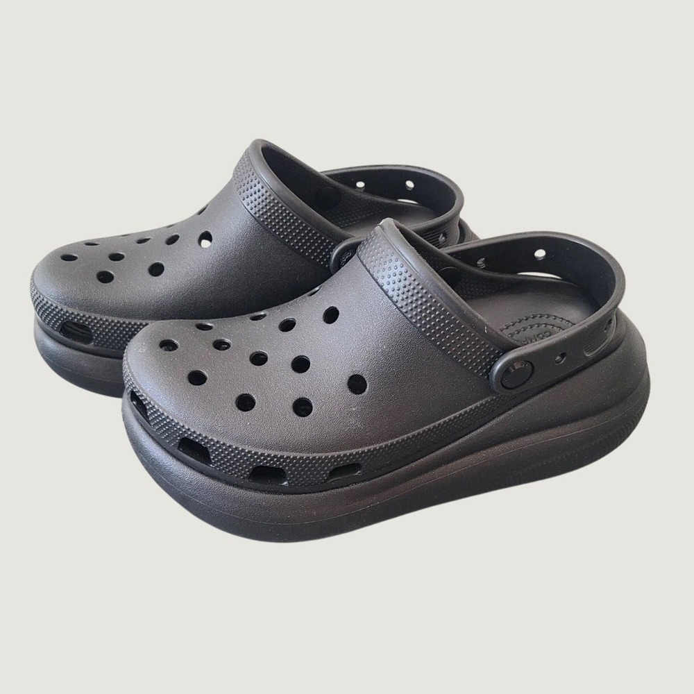 NWT Crocs Crush Classic Clog Men's US 7 / Women's US 9 Black Sandals‎ 207521-001
